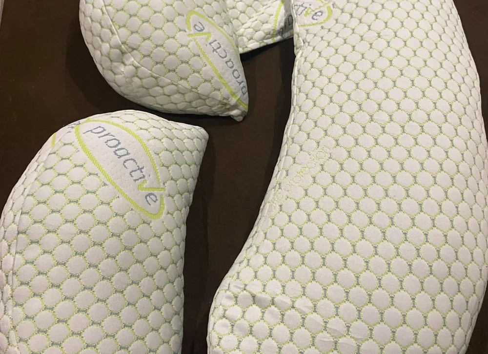 Photo envoyée par une cliente : les trois pièces du coussin